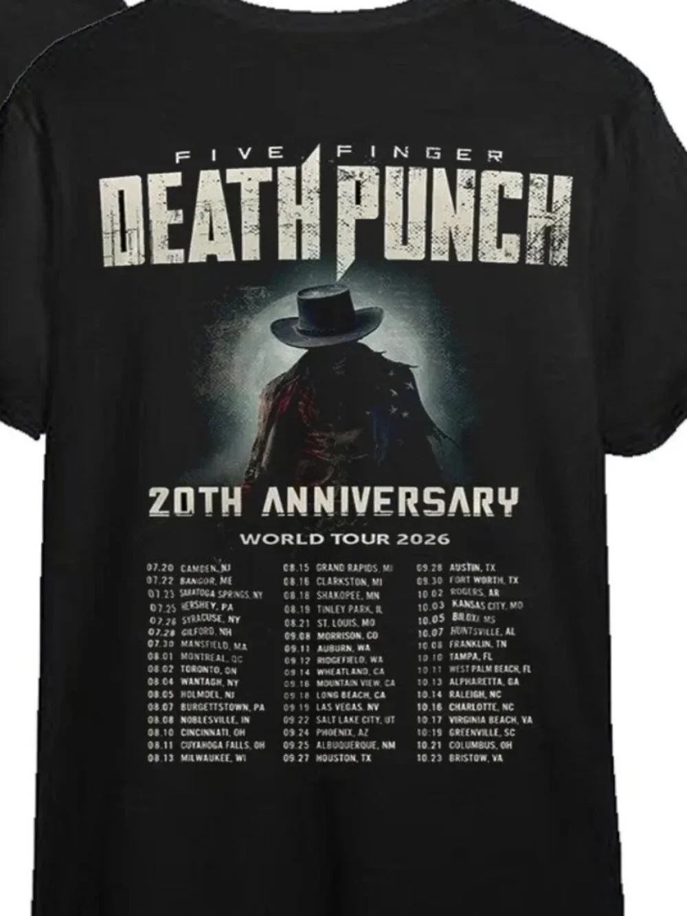Five Finger Death Punch 20th Anniversary Tour 2026 T shirt 249 - Picture 3 of 5